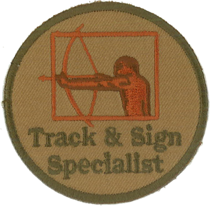 Track and Sign Specialist patch I earned twice